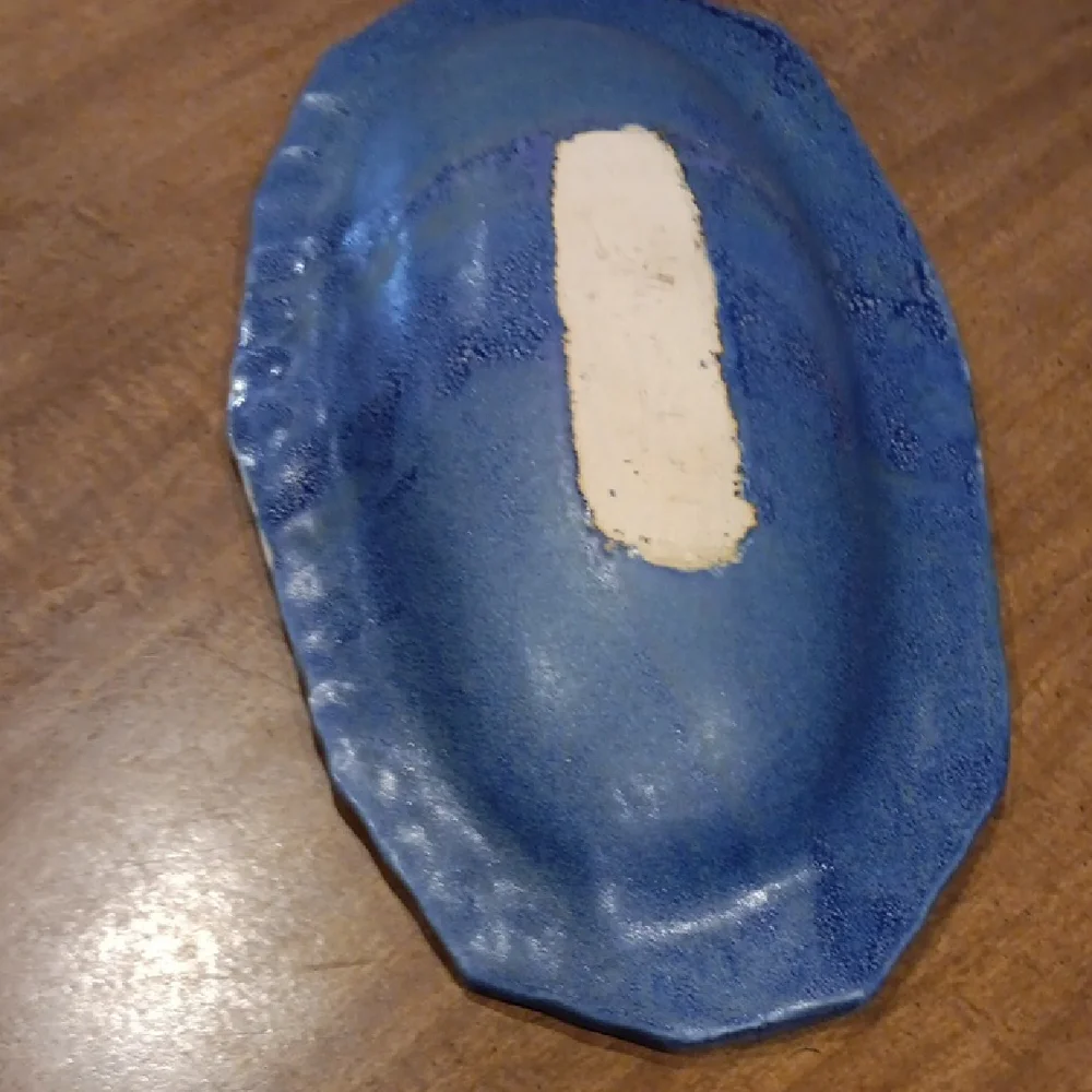 Blue Textured Decorative Bowl